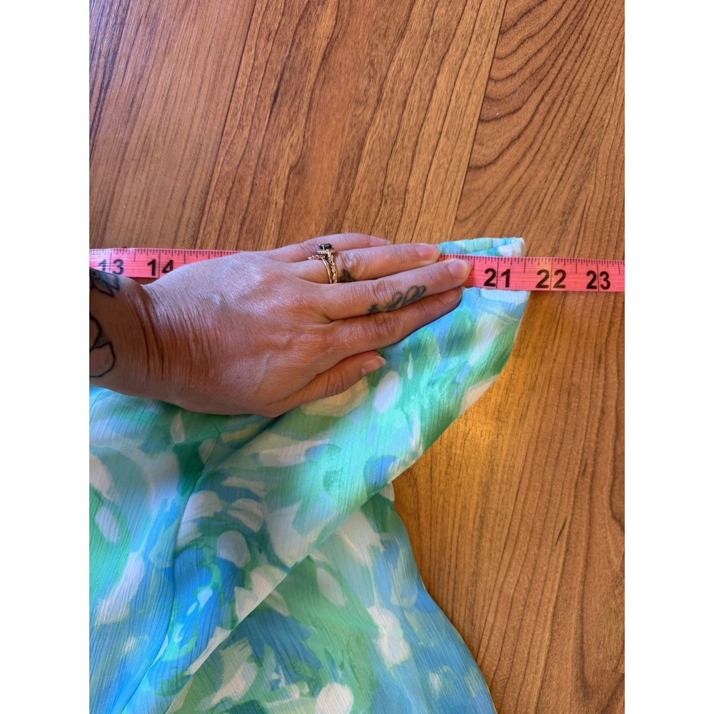 Y2K Floral Summer Skirt With Ruffle Blue L Romantic Cottagecore Ruby Rd - Picture 6 of 7
